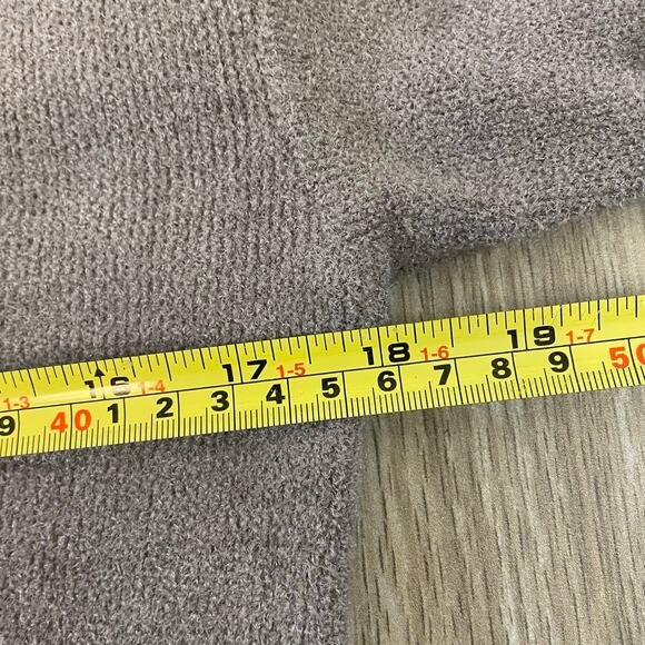 Barefoot Dreams CozyChic Ultra Lite Polo Sweater Top Women’s Small Taupe Knit - Picture 5 of 7